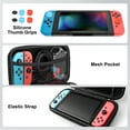 thumbnail image 6 of TSV Carrying Case Fit for Nintendo Switch, 14-in-1 Accessories Bundle with Protective Travel Pouch, Clear Cover Case, Screen Protector, Thumb Grips Caps, 6 of 7