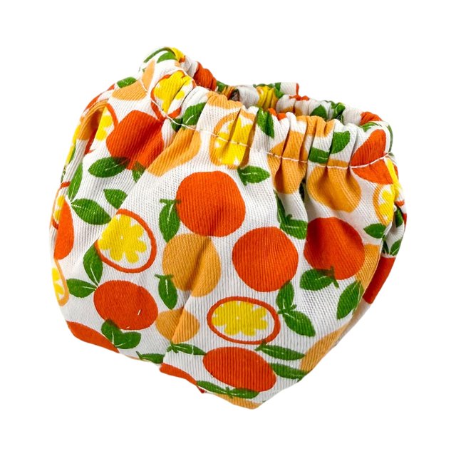 Pañales reutilizables con diseño de ardilla, lavables y con estampado de frutas para cobayas, tamaño pequeño Naranja