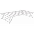 thumbnail image 1 of QinaQin Base nido individual desplegable con ruedas con seguro, plataforma metálica plegable con espacio para colchón twin, acabado café, ideal para recámara y cuarto de visitas, 1 of 7