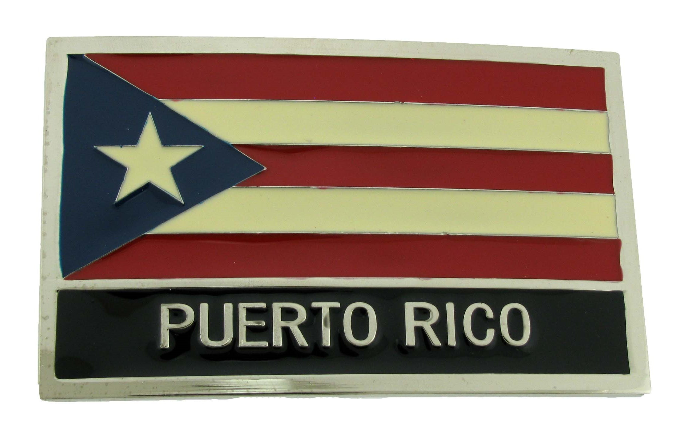 Puerto Rico United States Flag Belt Buckle Pewter Metal Mens Western Rodeo New Puerto Rico United States Flag Belt Buckle Pewter Metal Mens Western Rodeo New