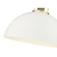 thumbnail image 4 of 20991-VB/MW Millennium Lighting Artistan - 1 Light Pendant-14.4 Inch Tall and 17.7 Inch Wide-Vintage Brass/Matte White Finish, 4 of 5