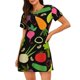 thumbnail image 1 of Easygdp Cartoon Vegetables Camisón de manga corta para mujer, informal, estampado, 1 of 6