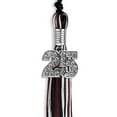 thumbnail image 3 of Endea Graduation Black/Maroon/White Mixed Color Graduation Tassel with Silver Date Drop, 3 of 8