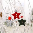 thumbnail image 4 of Botón de sombrero tejido decoración navideña para el hogar colgante de estrella de cinco puntas (rojo), 4 of 5