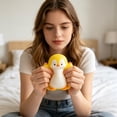 thumbnail image 5 of Penguin Squishy Toy with Squeaky Sound, 1 Pack, Yellow and White, for Kids and Adults, Relaxation Toy, 5 of 7