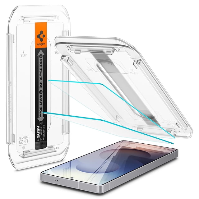 Protector de pantalla Spigen GlaStar EZ FIT para Galaxy S25 Ultra, paquete de 2