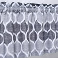 thumbnail image 5 of Assile Grey Curtains Set 2Pcs 27"W x 36"L + 56"W x 15"L Moroccan Pattern Rod Pocket Tier Curtains and Valance Set for Bathroom Kitchen, 5 of 5