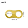 thumbnail image 4 of 3pcs Car AN10 19mm Hose Separator Clamp Oil Line Brake Line Aluminum Alloy Fuel Line Bracket Gold Tone, 4 of 6
