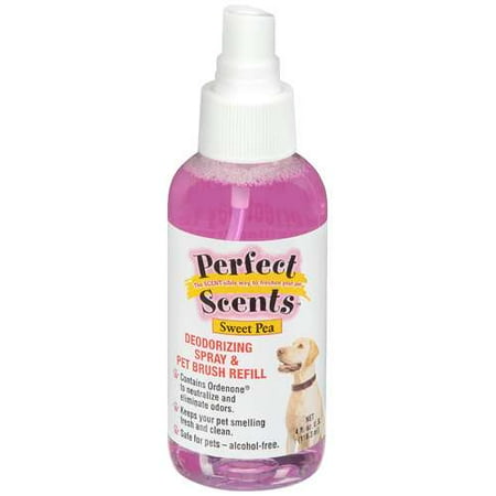 Perfect Scents: Sweet Pea Deodorizing Spray & Pet Brush Refill, 4 fl oz