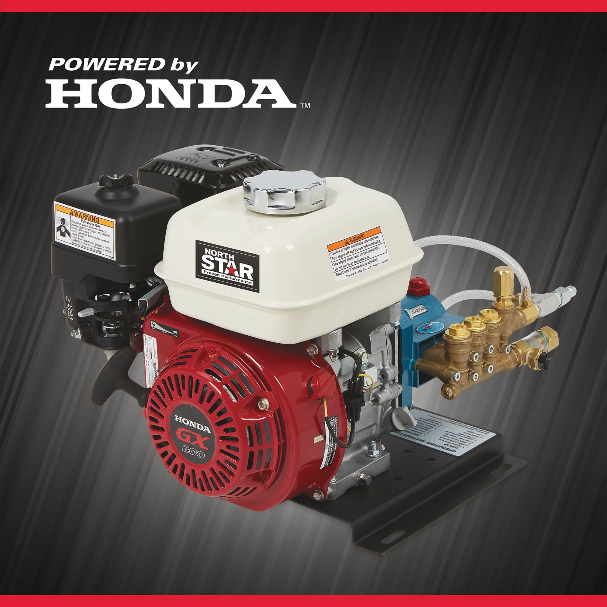 NorthStar Pressure Washer Kit with Honda GX200 Engine, 3300 PSI, 2.5 GPM, CAT 4DNX Pump
