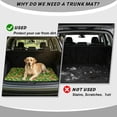 thumbnail image 4 of Jeiento Pine Bell Candy Cane Car Trunk Mat for Dog Non-Shedding Dog Car Travel Accessories All Weather Cargo Liner Floor Mat for SUV Sedan Truck, 4 of 7