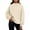 Beige, variant on Sweatshirt for Women Oversized Solid Color Loose Pullover Casual Half High Neck Split Wide Sweatshirts