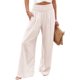 thumbnail image 1 of Pantalones casuales de mujer, estilo casual, algodón, hechos a mano, cintura media, 1 of 6