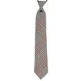 thumbnail image 3 of Cookie’s Adjustable Banded Necktie with Clip Color: white/black/rust *plaid #08* polycotton Size: 14", 3 of 5