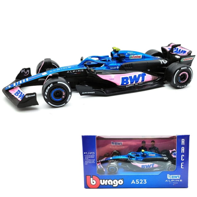 1:43 Aston Martin AMR23 Mercedes W14 Red Bull RB19 Miami GP Ferrari SF23 Alpine A523 F1 Modèle Formule Voiture Statique Course A523-10