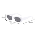 thumbnail image 3 of Rectangle Sunglasses Men Retro Style Sunglasses Eyewear Portable Lightweight Chunky Sunglasses Sun Glasses for Backpacking Stage Performance White, 3 of 8