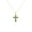 Rose, variant on Pure Elegance Classic&nbsp;Cross Green Emerald Gemstones 925 Sterling Silver 14K Yellow Gold Over Women Pendant Necklace