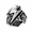 Silver, variant on Men's Skull Lightning Signet Stainless Steel Ring, US Sizes 7-13, Skull Face with Raised Bolt Details for concerts and motorcycle-inspired outfits
