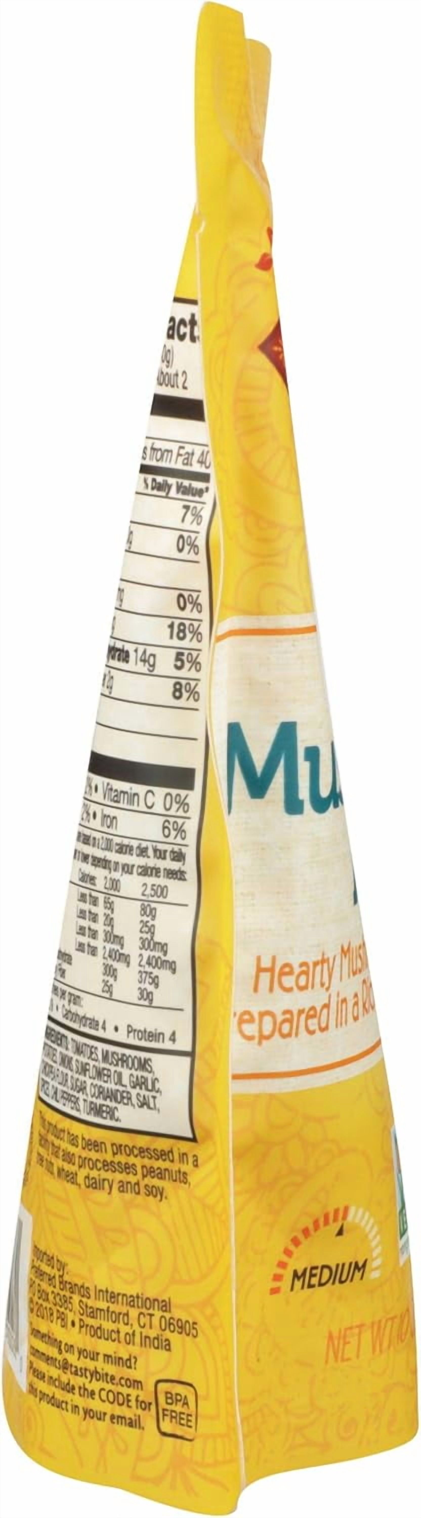 Tasty Bite Entree - Indian Cuisine - Mushroom Masala - 10 oz - case of 6