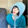 thumbnail image 4 of SikaFu Women's Y2K Cute Beanie Warm Fluffy Japanese Knit Hat Colorful Kawaii Ear Protection Tie Pullover Hat, 4 of 7