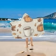 thumbnail image 2 of Yayeee Kids Hooded Towels Toddler Soft Absorbent Beach Bathing Wrap 50" x 23.5", Fall Pumpkin Pattern, 2 of 5