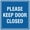 Blue, variant on Signs ByLITA Square Please Keep Door Closed Sign - Easy Installation | Durable Material (Ivory/Dark Brown) - Large