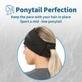 thumbnail image 4 of TrailHeads Ponytail Headband - Adrenaline Series | Women’s Running Headband with Reflective Accents - black/reflective, 4 of 5