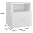 thumbnail image 2 of Metal Printer Cabinet with Storage, Heavy Duty 3d Printer Stand on Wheels with 2 Doors, Under Desk File Cabinet for Home Office Corner and Small Spaces, 2 of 7