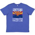 thumbnail image 3 of Inktastic Established February 14, 1912 Arizona Flag Youth T-Shirt, 3 of 5