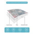 thumbnail image 5 of Quilts Twin Size, Blue Pink Botanical Soft Comforter Bedding Set for Bed, Spring Floral Vintage Lightweight Quilted Bedspread with Pillow Cover(2 Pieces) for All Season, 68x86 Inch, 5 of 6