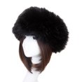 thumbnail image 1 of Gorros gruesos y cálidos de invierno para mujer, gorro de piel sintética esponjosa y sin relleno, sombrero de copa vacío, pañuelo para la cabeza, 1 of 5