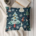 thumbnail image 3 of YINGXI Christmas Throw Pillow Covers Pillow Cases Winter Holiday Decorative Cushion Cases for Sofa Living Room 12x12in, 3 of 5