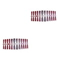 thumbnail image 1 of Uñas postizas Seitruly 24 piezas extra largas degradado estampado rojo negro, 1 of 6