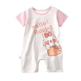 thumbnail image 1 of MIASHUI Baby Short Sleeved Rompers Boys Girls Cute Print Bodysuits Everyday Wear,Pink,12-18 Months, 1 of 3