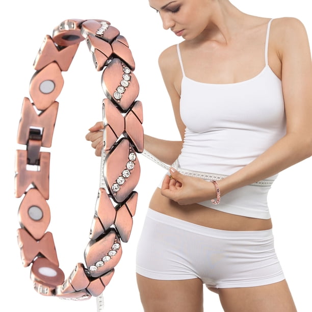 Fiudx Ofertas relámpago del día Pulsera magnética de acero inoxidable para bajar de peso rápidamente Función de salud Pérdida de peso rápida
