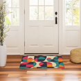 thumbnail image 3 of Yayeee Doormat for Indoor Entrance 32" x 20" Non Slippery Floor Rug, Retro Geometric, 3 of 8