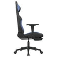 thumbnail image 4 of vidaXL Gaming Chair Black and Blue Fabric (100% polyester), Metal, Plywood, 4 of 6