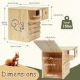 thumbnail image 2 of Casa para ardillas INRLKIT, caja nido grande de madera de pino para exterior, 2 of 9