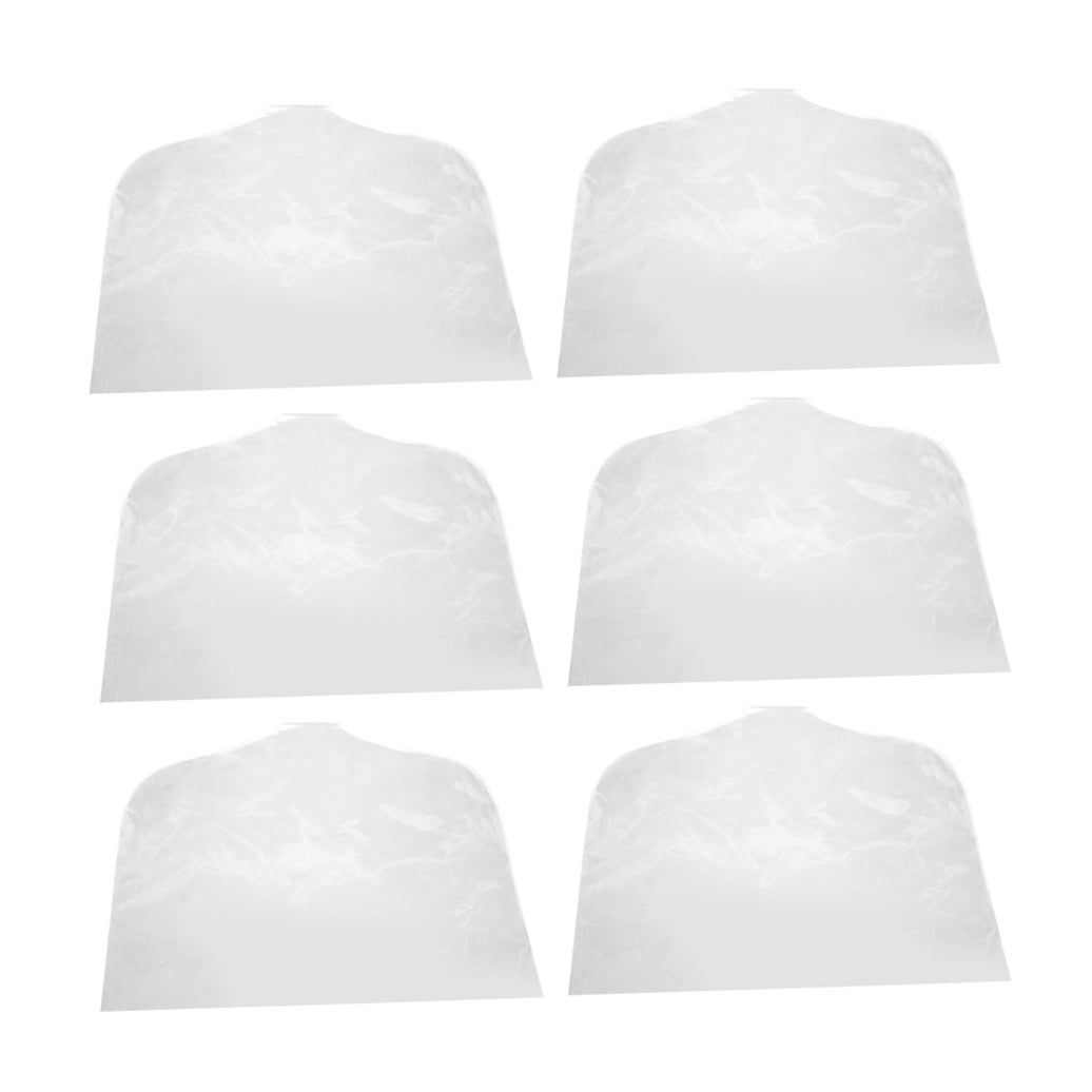 ETHZZLE 6Pcs Transparent Hanging Clothes Covers Garment Bags for Home Storage Reusable and Tear Resistant
