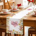 thumbnail image 5 of Mother's Day Table Runner 72 Inches, Spring Watercolor Flowers Pink Love Heart Bed Runner Dresser Scarves Tabletop for Indoor Outdoor Parties/Ceremony/Banquet, 14" x 72", 5 of 9