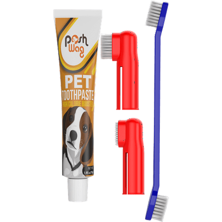 Double Sided Dog Toothbrush With Long Curved Handle [SUPER EASY CLEANING] - Best Soft Silicone Pet Toothbrush For Cats And Dogs - Small and Large Dog Dual-End Toothbrush With 1.95oz (Revolution For Small Dogs Best Price)