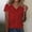 Wine, variant on Women's Tops Short Sleeve V-Neck Plus Size Printed Comfortable Casual Blouse Top