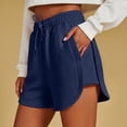thumbnail image 2 of Axiiglly Plus Size Womens Shorts Casual Loose Athletic Shorts Solid Color Summer Outdoor Hiking Holiday Shorts S-3XL, 2 of 9