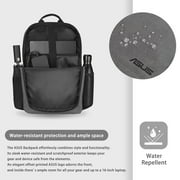 ASUS 16 Laptop Premium Backpack, Lightweight & Water Repellent Material, Black/Dark Grey