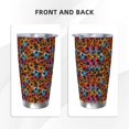 thumbnail image 3 of Fotbe Daisies Flowers Pattern 20 oz Tumbler Stainless Steel Vacuum Insulated Coffee Ice Cup Double Wall Travel Flask Leak-proof Coffee Cup-Straw Two-piece Set, 3 of 8