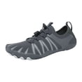 thumbnail image 4 of Rokment Womens Mens Water Shoes Barefoot Quick Drying Lightweight Swim Socks for Surfing Swimming Beach Sports Kayaking Diving Non Slip Wide Toe Athletic Outdoor Hiking Sneakers Grey Size 9, 4 of 5