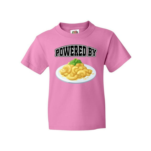 Inktastic Powered by Macaroni and Cheese Youth T-Shirt