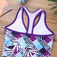 thumbnail image 7 of JanJean Kids Girls 3 Piece Swimsuit Quick Dry Tankini Set Bathing Suit Summer Beach Swimwear Purple 10-12, 7 of 7