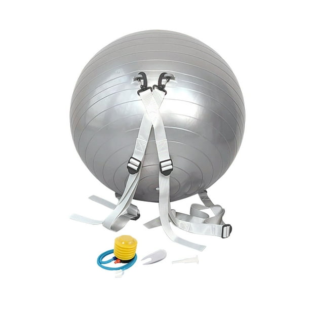 Pelota auxiliar de salto mortal, pelota para hacer ejercicio, entrenamiento portátil, niños y adultos, pelota de Yoga de entrenamiento elástica Gris