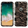thumbnail image 2 of For iPhone XS/X TUFF Hybrid Impact Armor Phone Dual Layer Protector Case Cover (Zebra/Black), 2 of 8